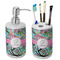 Summer Flowers Ceramic Bathroom Accessories Set (Personalized)