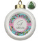 Summer Flowers Ceramic Ball Ornament - Christmas Tree (Personalized)