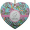 Summer Flowers Heart Ceramic Ornament w/ Name and Initial