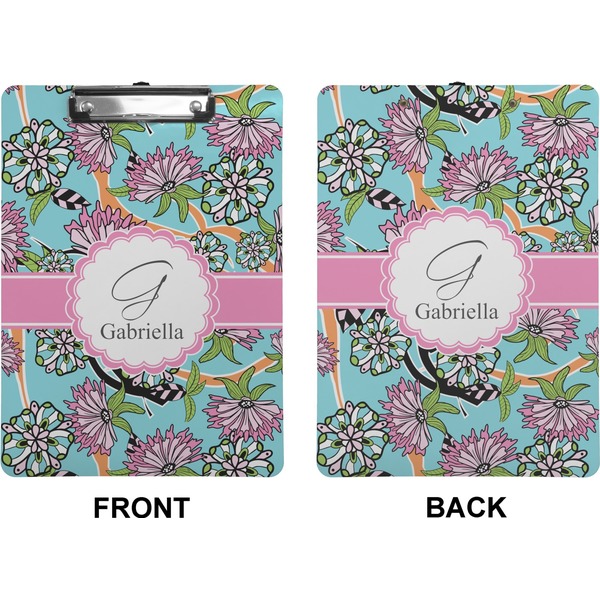 Summer Flowers Clipboard (Letter) (Front + Back)
