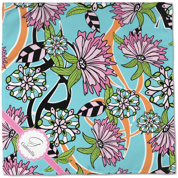 Summer Flowers Cloth Napkins - Personalized Dinner (Full Open)