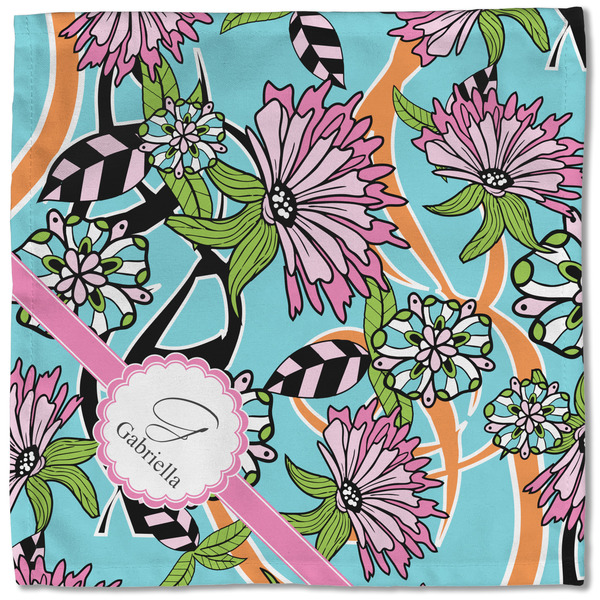 Summer Flowers Cloth Napkins - Personalized Lunch (Single Full Open)