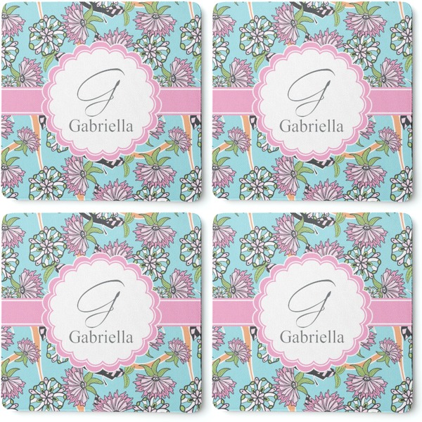 Summer Flowers Coaster Rubber Back - Apvl