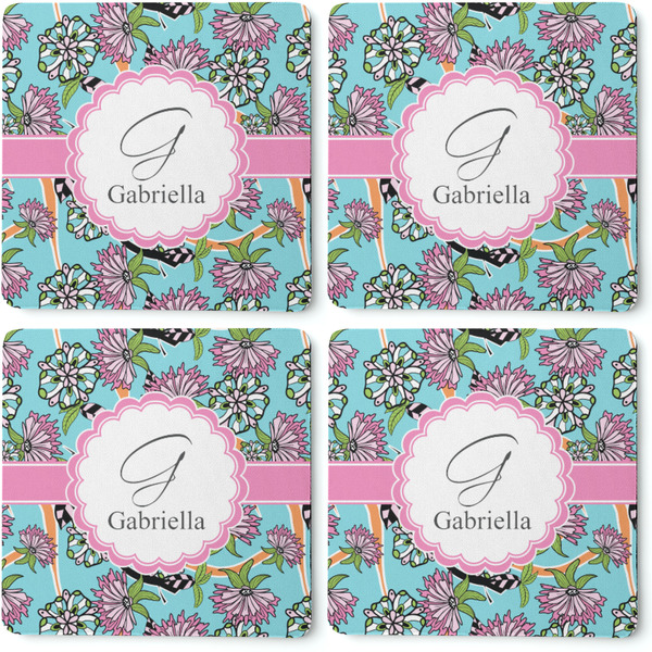 Summer Flowers Coaster Rubber Back - Apvl