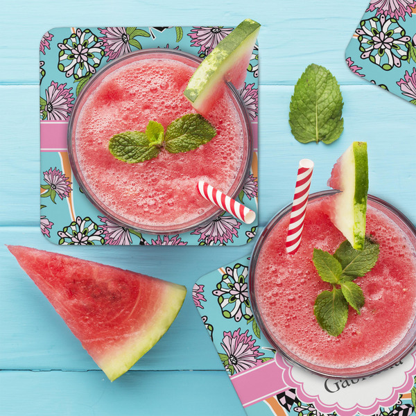 Summer Flowers Coaster Set - LIFESTYLE