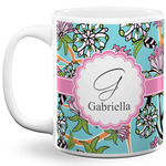 Summer Flowers 11 Oz Coffee Mug - White (Personalized)