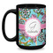 Summer Flowers Coffee Mug - 15 oz - Black