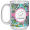 Summer Flowers 15 Oz Coffee Mug - White (Personalized)