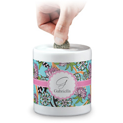 Summer Flowers Coin Bank (Personalized)