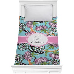 Summer Flowers Comforter - Twin (Personalized)