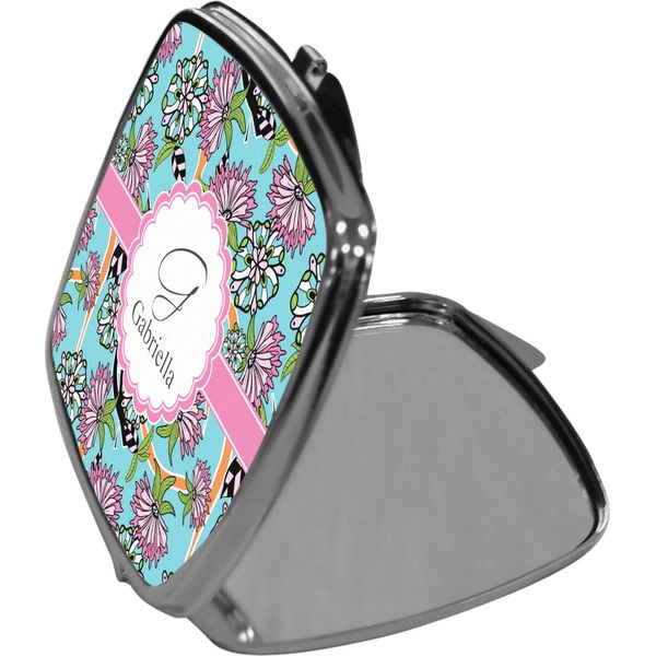 Summer Flowers Compact Mirror (Side View)
