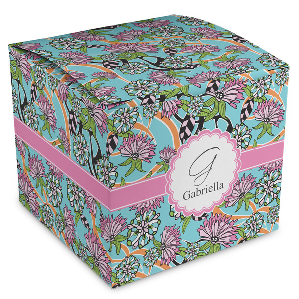 Custom Summer Flowers Cube Favor Gift Boxes (Personalized)