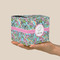 Summer Flowers Cube Favor Gift Box - On Hand - Scale View