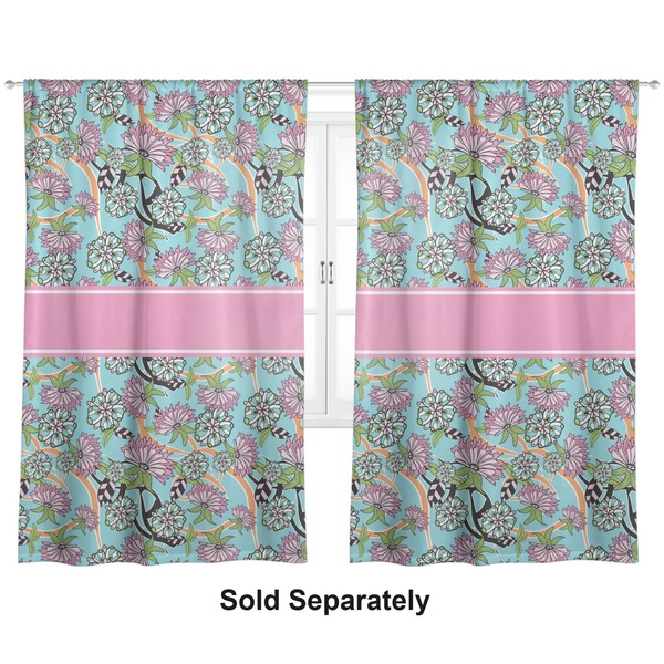 Custom Summer Flowers Curtain Panel - Custom Size