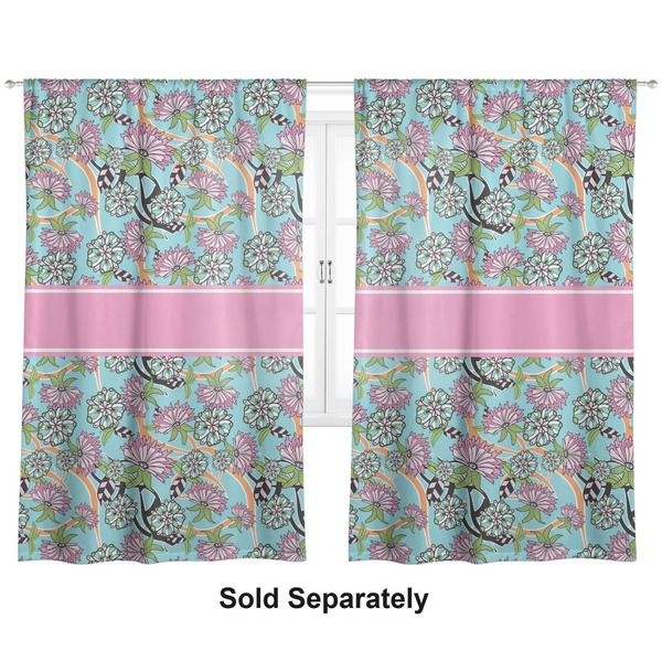 Summer Flowers Curtain 112x80 - Lined