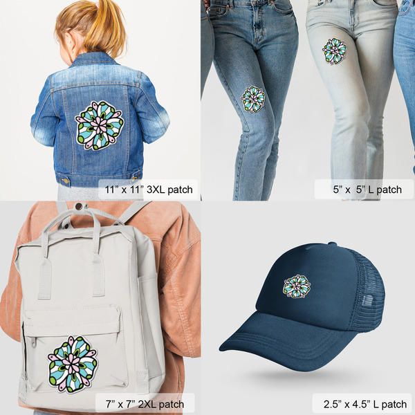 Summer Flowers Custom Shape Iron On Patches - LIFESTYLE