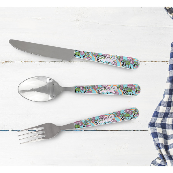 Summer Flowers Cutlery Set - w/ PLATE