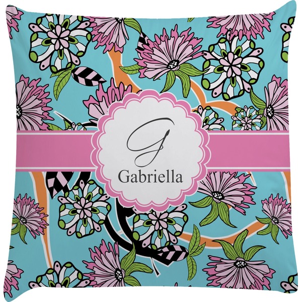 Custom Summer Flowers Decorative Pillow Case (Personalized)
