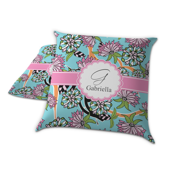Summer Flowers Decorative Pillow Case - TWO
