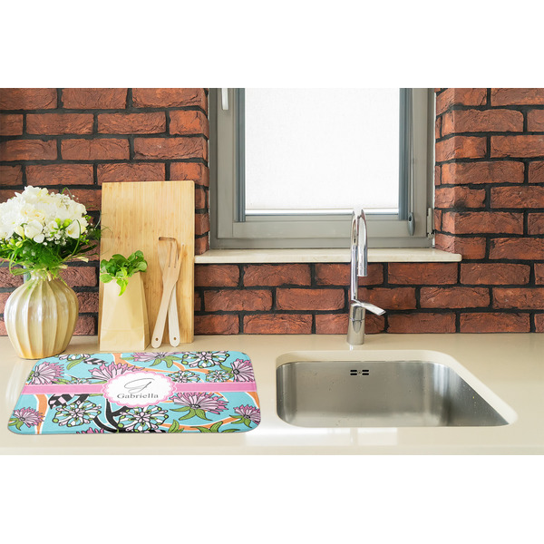 Summer Flowers Dish Drying Mat - LIFESTYLE 2