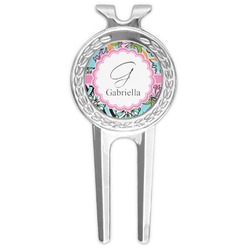 Summer Flowers Golf Divot Tool & Ball Marker (Personalized)