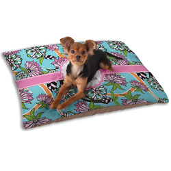 Summer Flowers Dog Bed - Small w/ Name and Initial