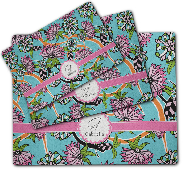 Summer Flowers Dog Food Mat - MAIN (sm, med, lrg)