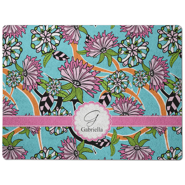 Summer Flowers Dog Food Mat - Medium without bowls