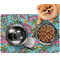 Summer Flowers Dog Food Mat - Small LIFESTYLE