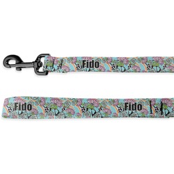 Summer Flowers Dog Leash - 6 ft (Personalized)