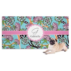 Summer Flowers Dog Towel (Personalized)