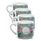 Summer Flowers Double Shot Espresso Mugs - Set of 4 Front