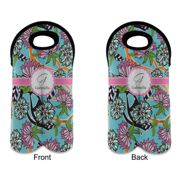 Summer Flowers Double Wine Tote - APPROVAL (new)