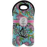 Summer Flowers Wine Tote Bag (2 Bottles) (Personalized)