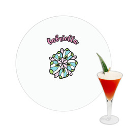 Summer Flowers Printed Drink Topper -  2.5" (Personalized)