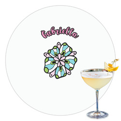 Summer Flowers Printed Drink Topper - 3.5" (Personalized)