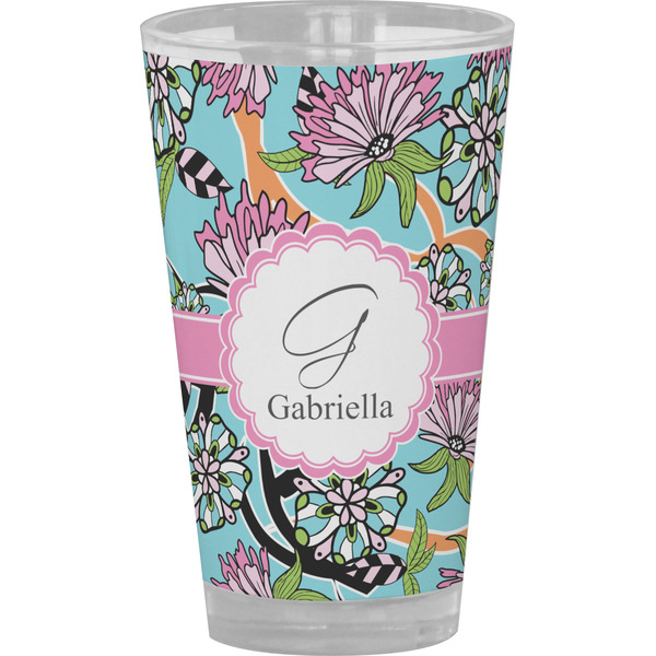 Custom Summer Flowers Pint Glass - Full Color (Personalized)