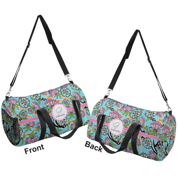 Summer Flowers Duffle bag large front and back sides