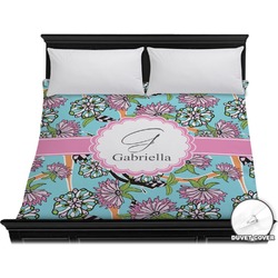 Summer Flowers Duvet Cover - King (Personalized)