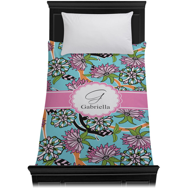 Summer Flowers Duvet Cover - Twin - On Bed - No Prop