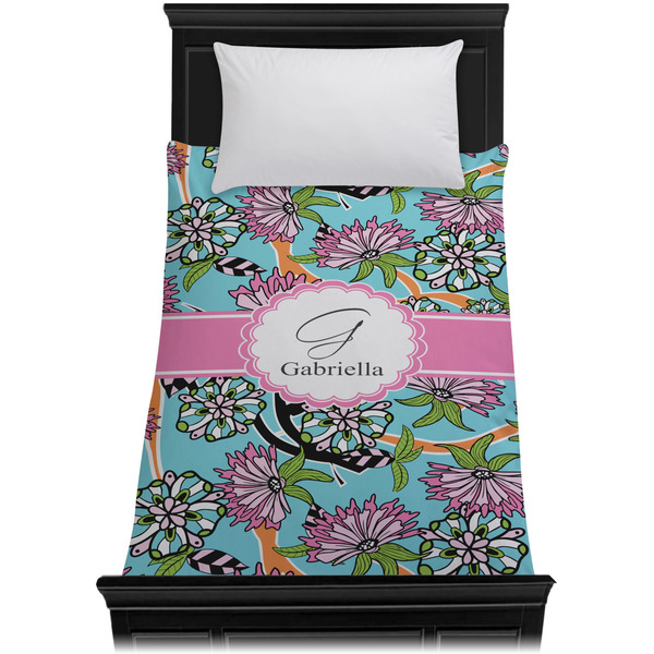 Summer Flowers Duvet Cover - Twin XL - On Bed - No Prop