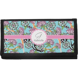 Summer Flowers Canvas Checkbook Cover (Personalized)