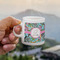 Summer Flowers Espresso Cup - 3oz LIFESTYLE (new hand)
