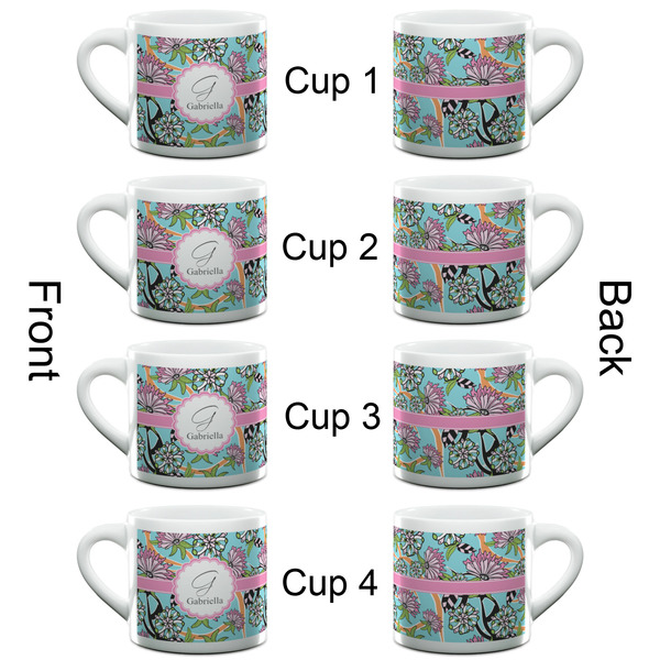 Summer Flowers Espresso Cup - 6oz (Double Shot Set of 4) APPROVAL