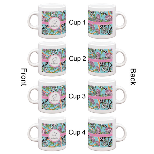 Summer Flowers Espresso Cup Set of 4 - Apvl