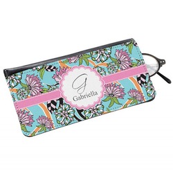Summer Flowers Genuine Leather Eyeglass Case (Personalized)
