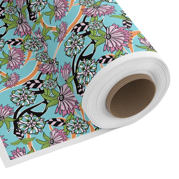 Custom Summer Flowers Fabric by the Yard - Spun Polyester Poplin