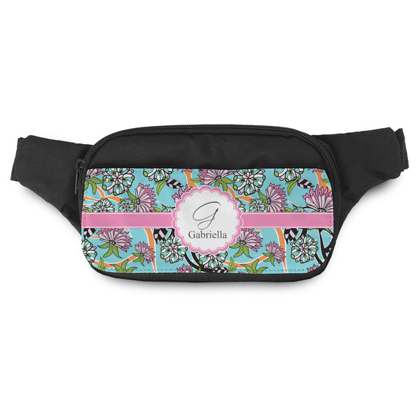 Custom Summer Flowers Fanny Pack - Modern Style (Personalized)
