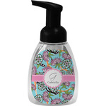 Summer Flowers Foam Soap Bottle - Black (Personalized)