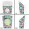 Summer Flowers French Fry Favor Box - Front & Back View